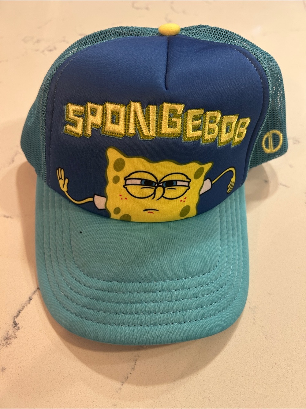 SpongeBob Squarepants Mesh Trucker Hat - Blue & Yellow Accents